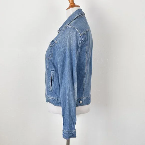 Levi's Flower Embroidered Denim Trucker Jacket - XL - Picture 9 of 10